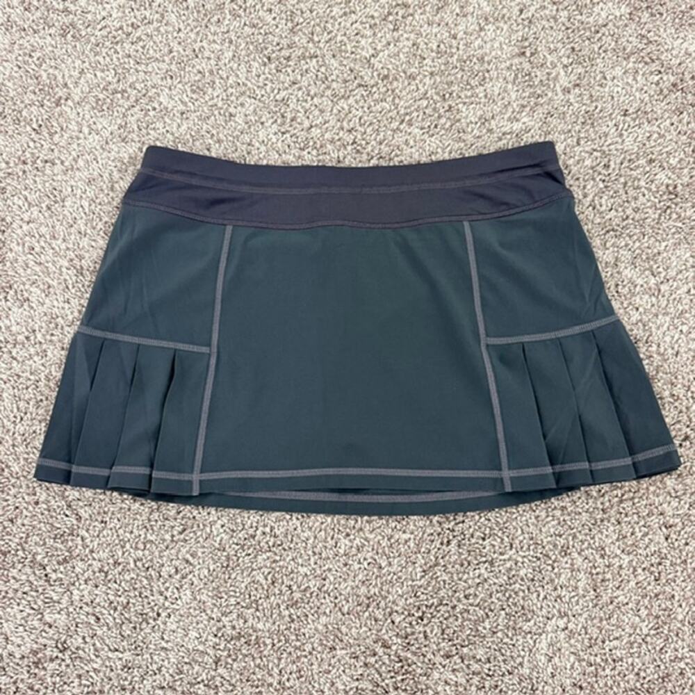 Athleta Gray‎ Skort Pleat Detail Slate/Charcoal Gray Athletic Women's 12/Large